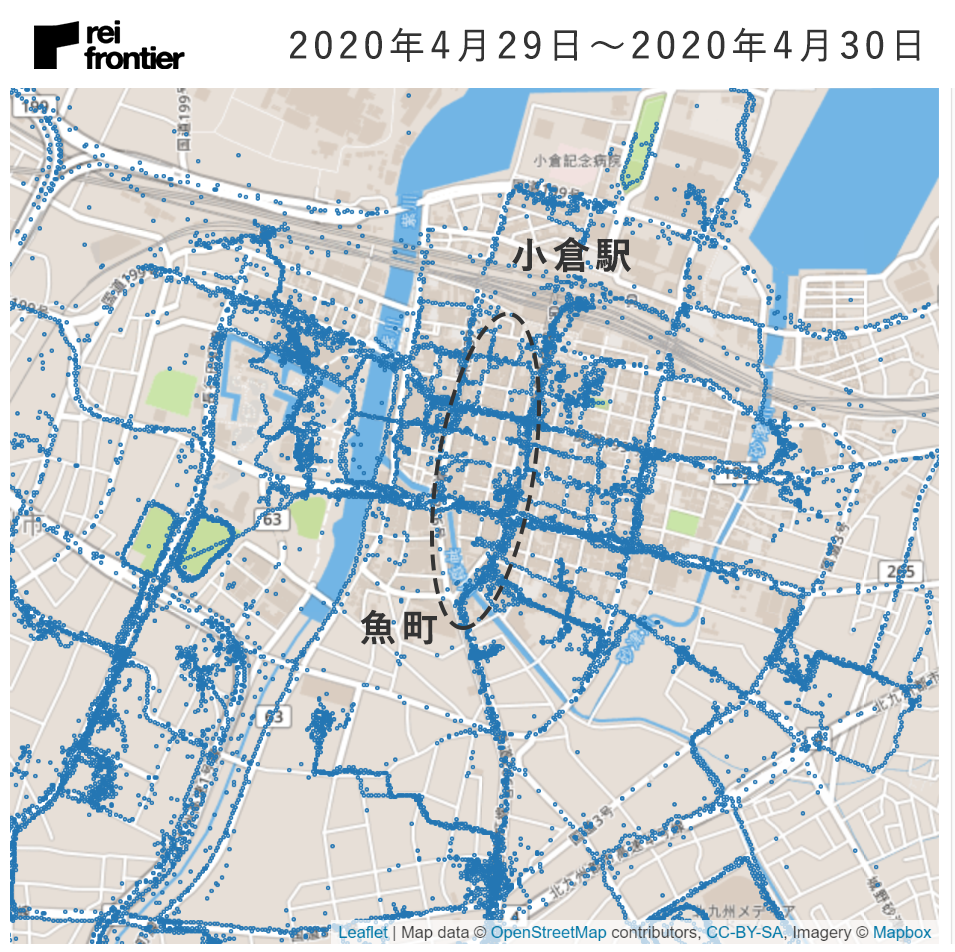 4月29〜30日の人出(出典:レイ・フロンティア株式会社)