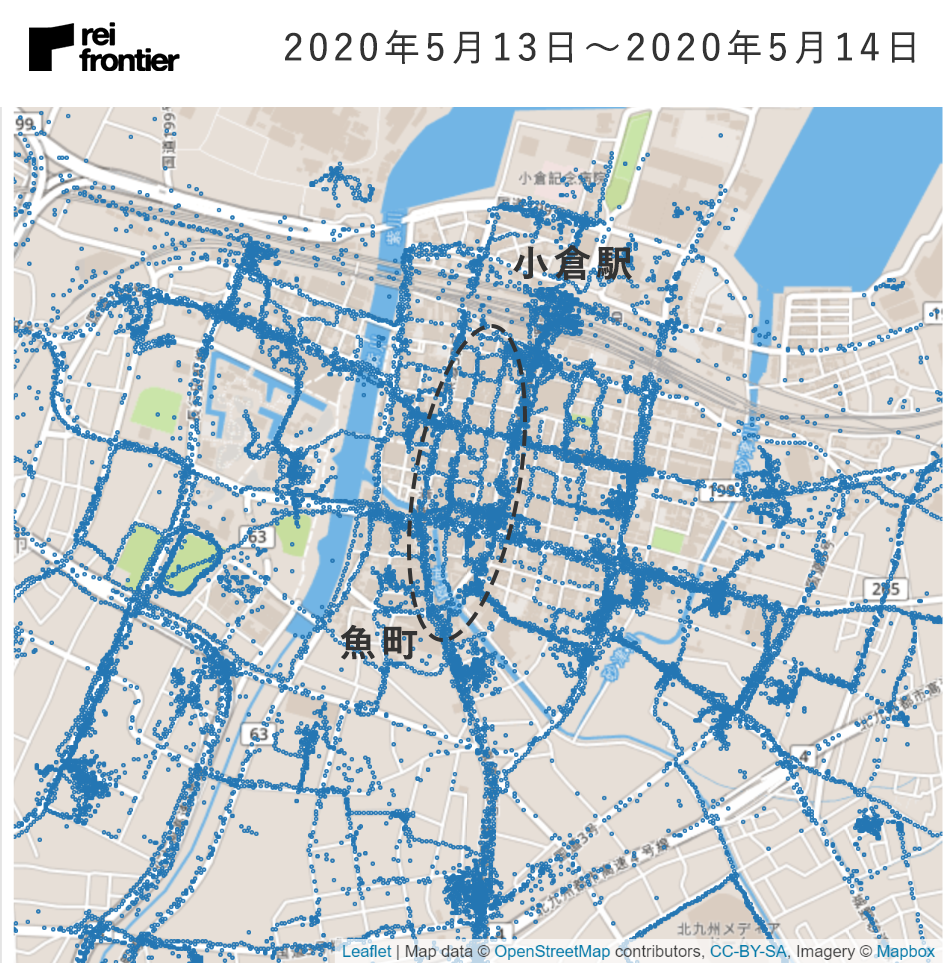 5月13〜14日の人出(出典:レイ・フロンティア株式会社)